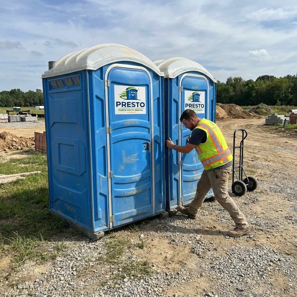 Presto Porta Potty Rental Mobile construction site delivery